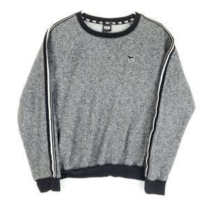 Victorias Secret PINK Sweatshirt Womens Small Gray Long Sleeve Logo